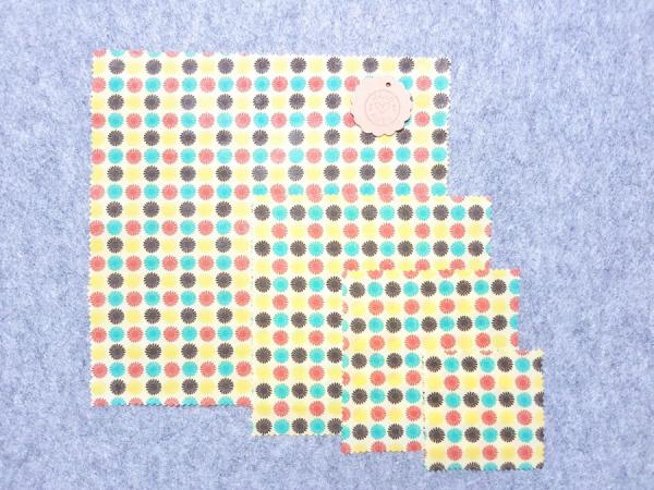 Preview: Bienenwachstuch mit Bio-Zirbenoel 4er-Set Daisy bunt